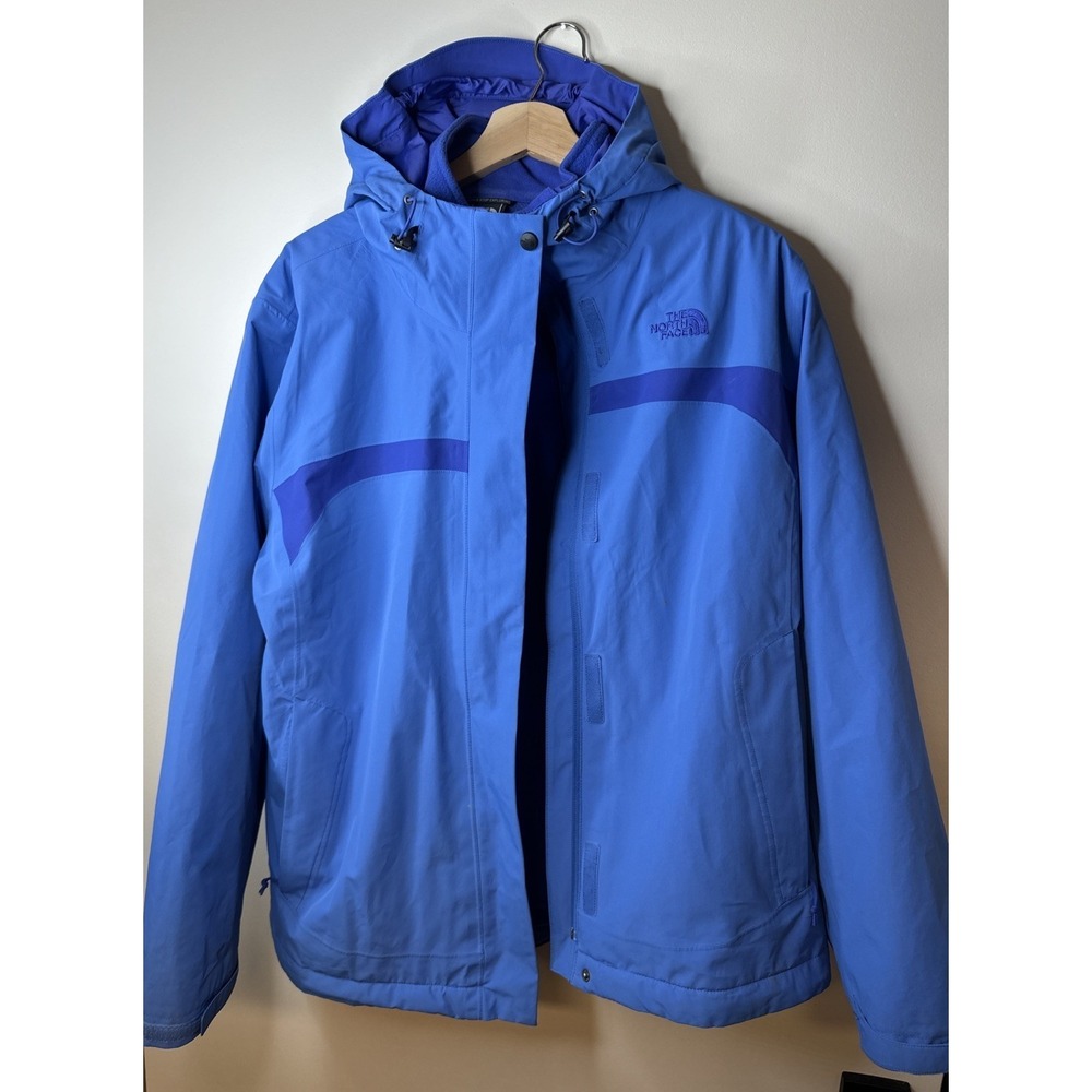 The North Face HyVent Rain Jacket Womens Size XL Purple Hooded Windbreaker